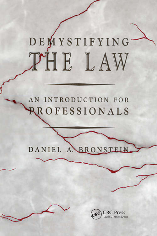 Book cover of Demystifying the Law: An Introduction for Professionals