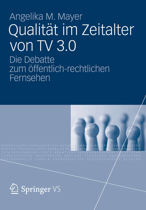 Book cover of Qualität im Zeitalter von TV 3.0