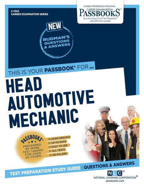 Book cover of Head Automotive Mechanic (V): Passbooks Study Guide (Career Examination Series)