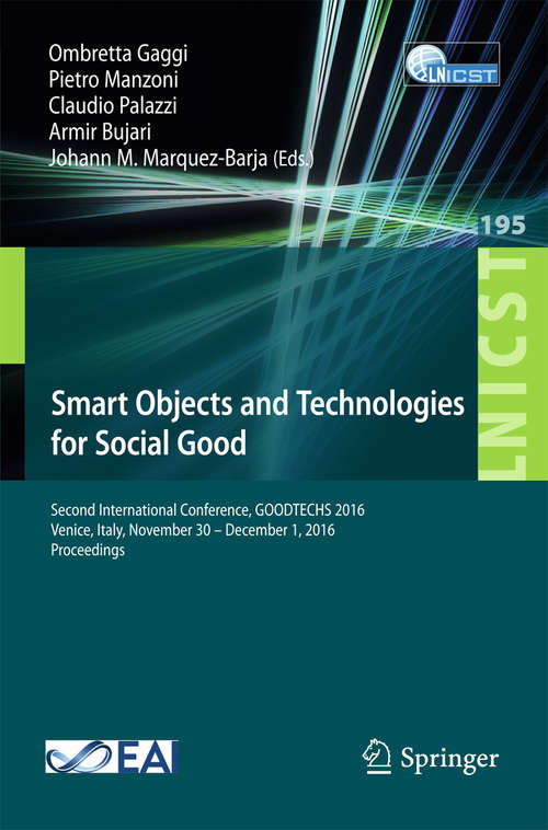 Smart Objects and Technologies for Social Good