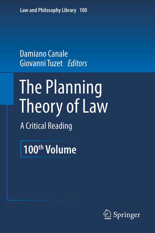 Book cover of The Planning Theory of Law