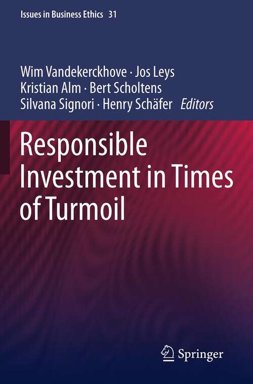 Book cover of Responsible Investment in Times of Turmoil