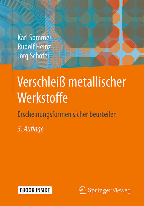 Book cover of Verschleiß metallischer Werkstoffe