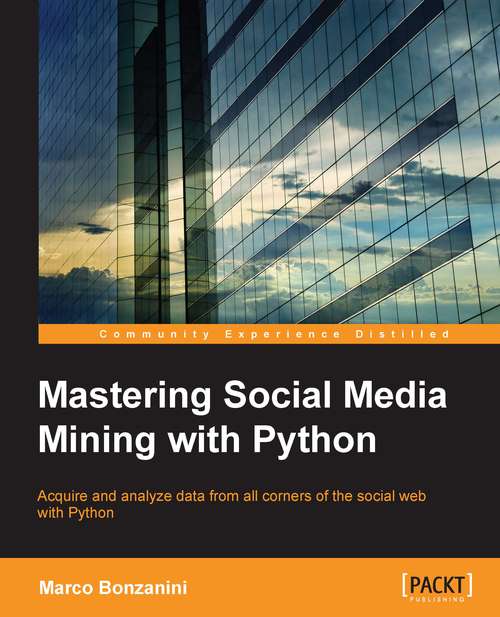 Book cover of Mastering Social Media Mining with Python