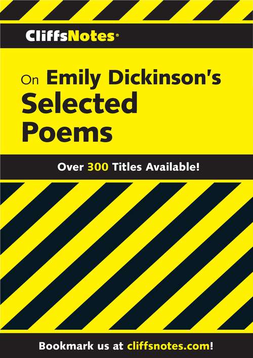 Book cover of CliffsNotes on Emily Dickinson's Poems