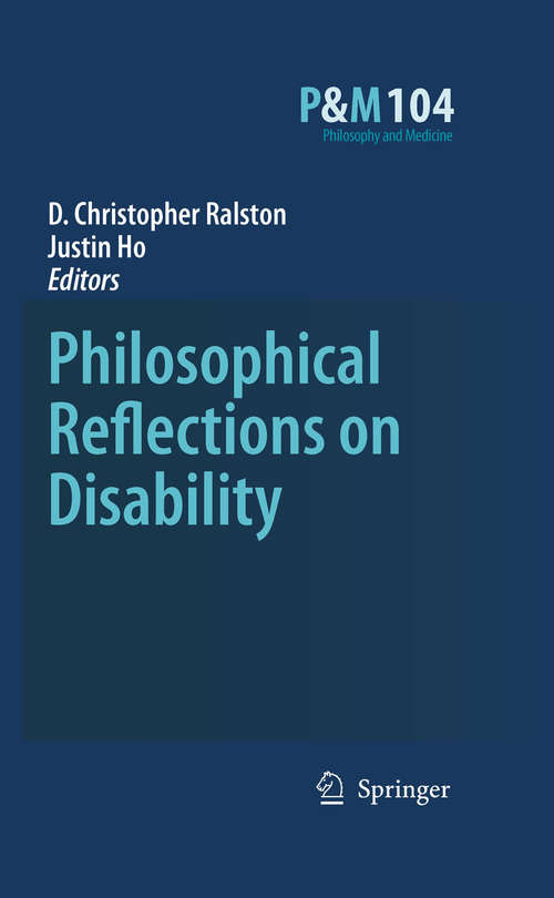 Book cover of Philosophical Reflections on Disability