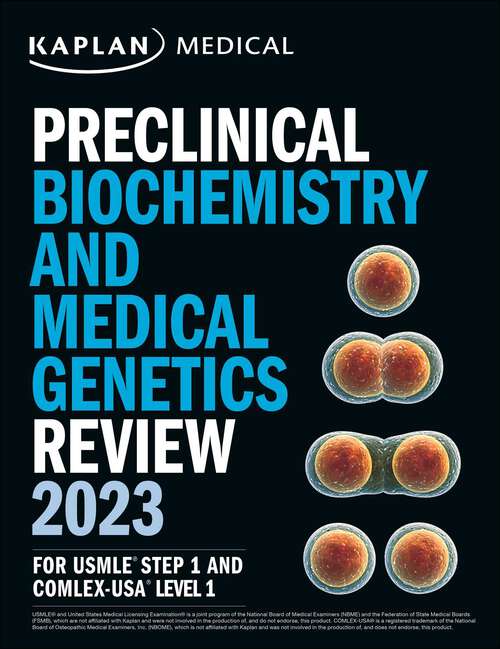 Book cover of Preclinical Biochemistry and Medical Genetics Review 2023: For USMLE Step 1 and COMLEX-USA Level 1 (USMLE Prep)