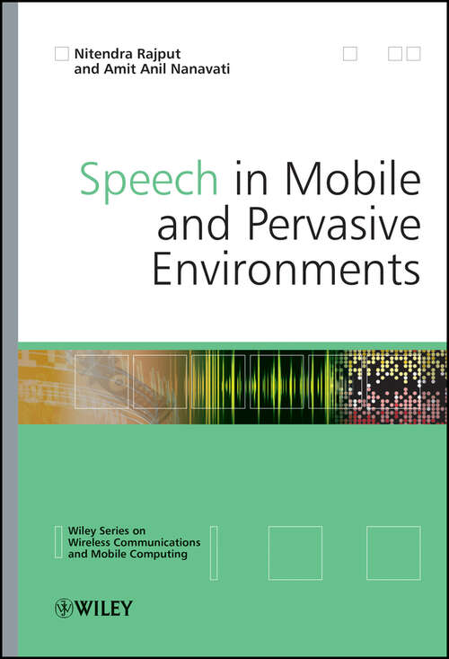 Book cover of Speech in Mobile and Pervasive Environments