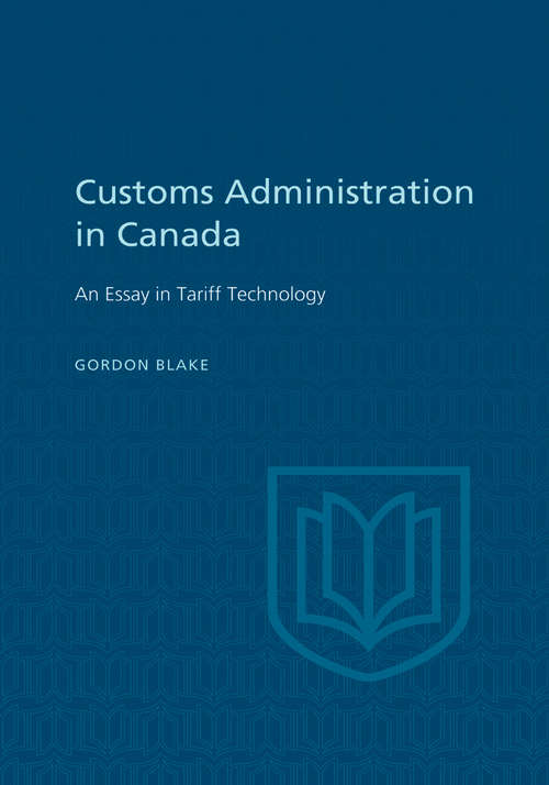 Book cover of Customs Administration in Canada