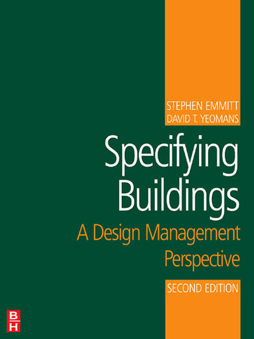 Specifying Buildings: A Design Management Perspective