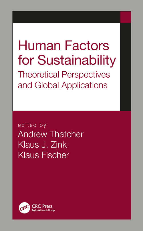 Human Factors for Sustainability: Theoretical Perspectives and Global Applications