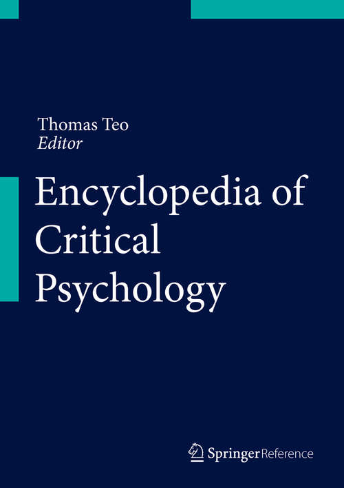 Encyclopedia of Critical Psychology
