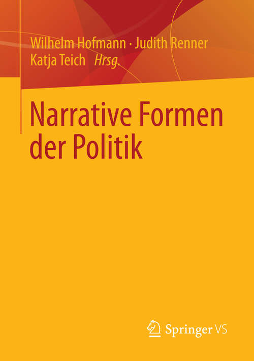 Book cover of Narrative Formen der Politik