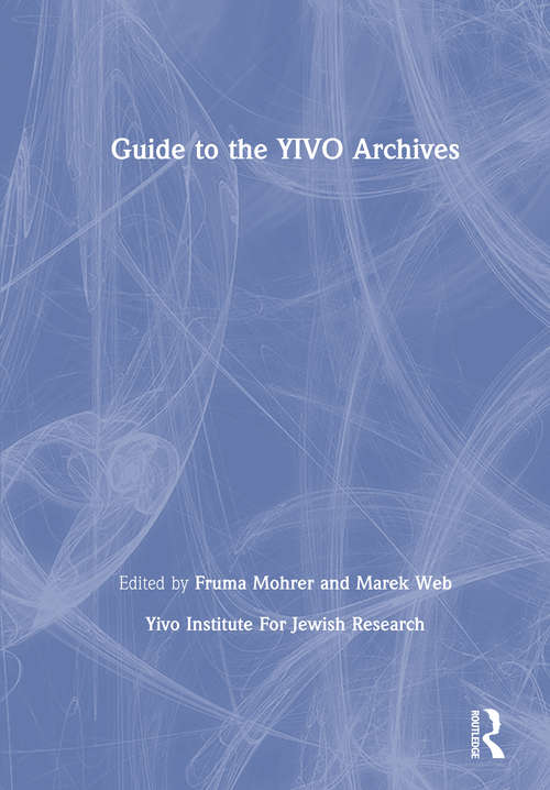 Book cover of Guide to the YIVO Archives
