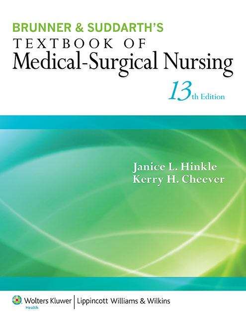 Book cover of Textbook of Medical-Surgical Nursing (Thirteenth Edition)
