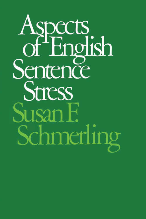 Book cover of Aspects of English Sentence Stress