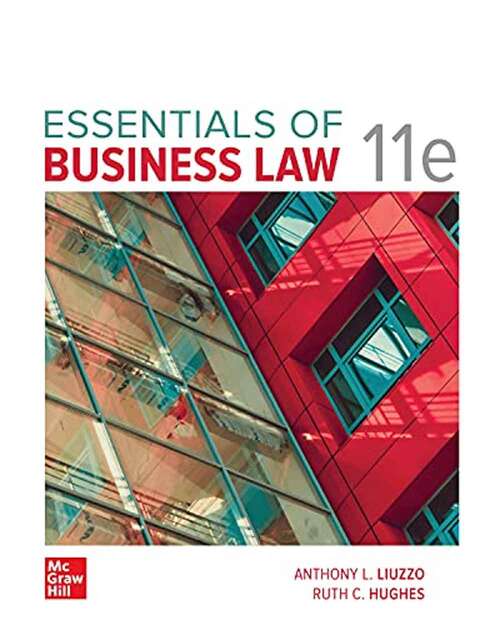 Book cover of Essentials of Business Law (Eleventh Edition)