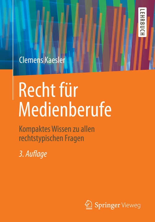Book cover of Recht für Medienberufe