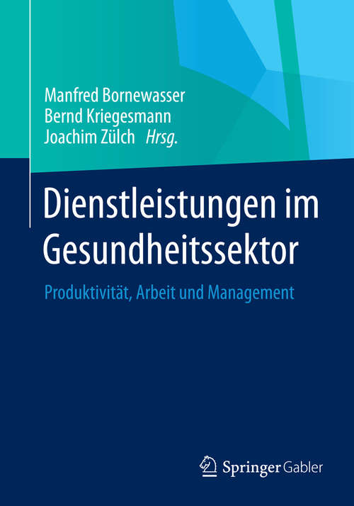 Book cover of Dienstleistungen im Gesundheitssektor