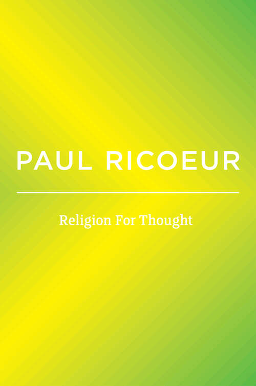 Book cover of Religion For Thought: Writings and Lectures, Volume 5