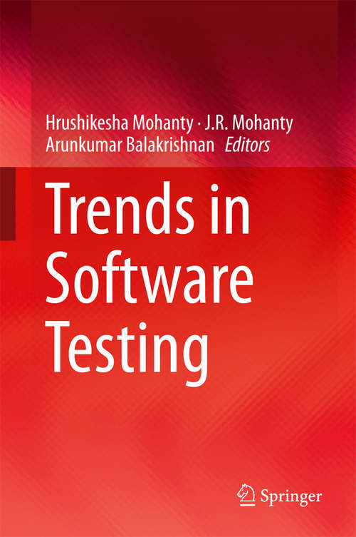 Book cover of Trends in Software Testing