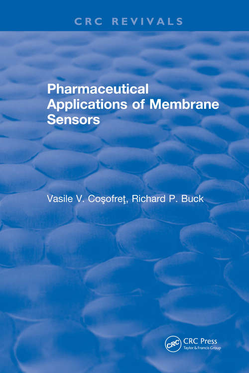 Book cover of Pharmaceutical Applications of Membrane Sensors