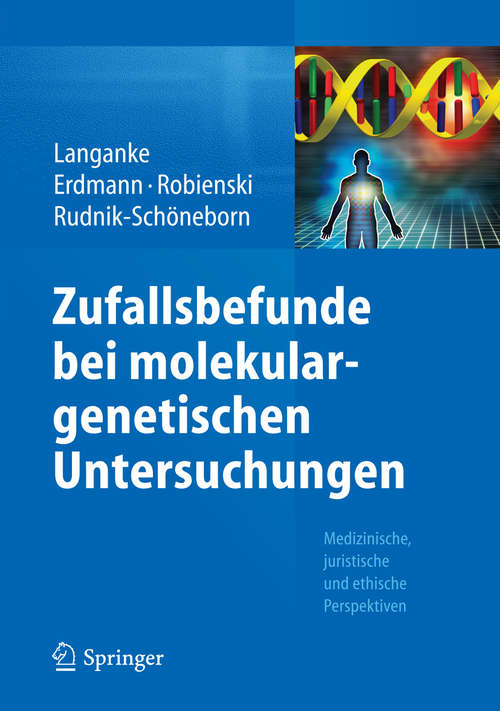Book cover of Zufallsbefunde bei molekulargenetischen Untersuchungen