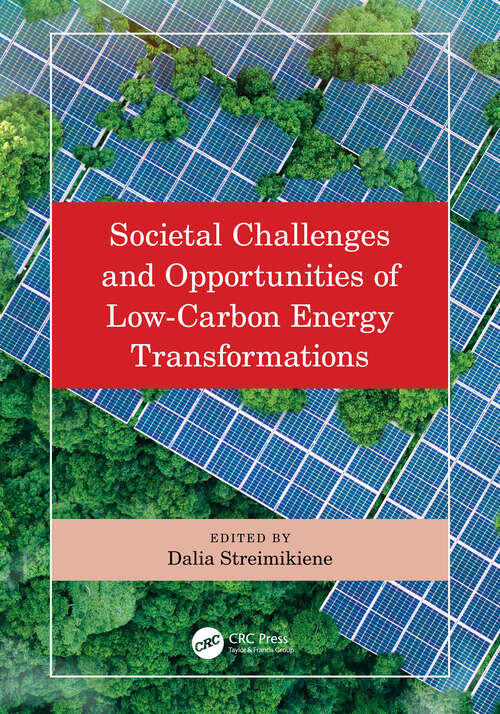 Book cover of Societal Challenges and Opportunities of Low-Carbon Energy Transformations (1)