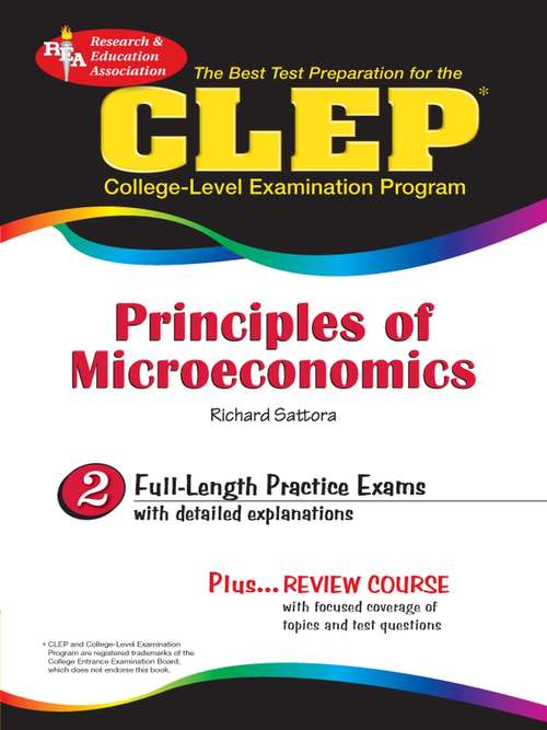 Book cover of CLEP Principles of Microeconomics