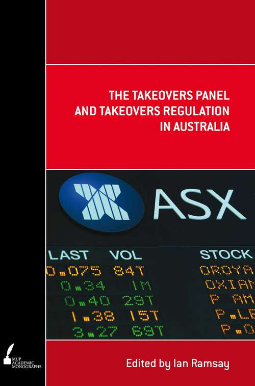 Book cover of Takeovers Panel and Takeovers Regulation in Australia