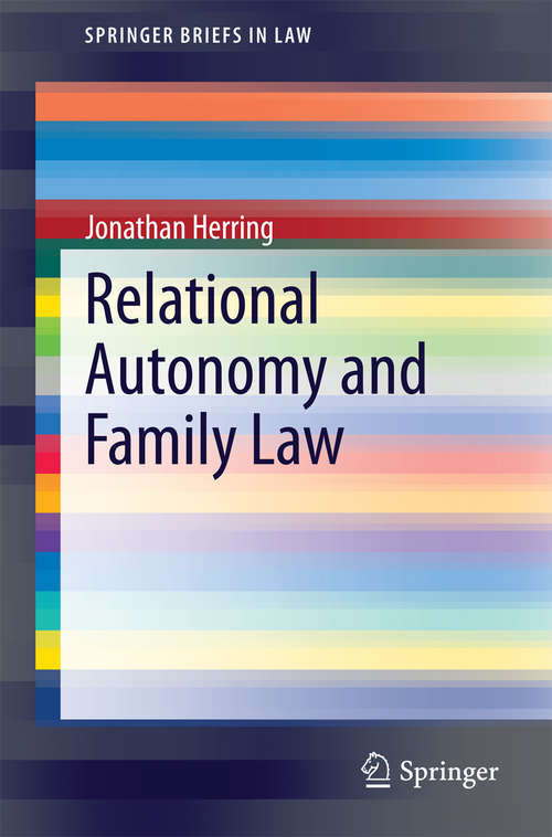 Book cover of Relational Autonomy and Family Law
