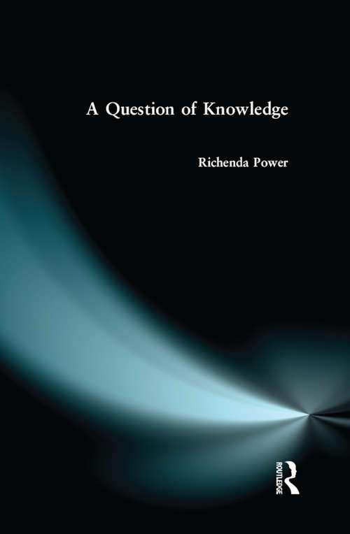 Book cover of A Question of Knowledge