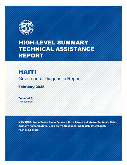 Book cover of Haiti: Governance Diagnostic Report: High-Level Summary Technical Assistant Report