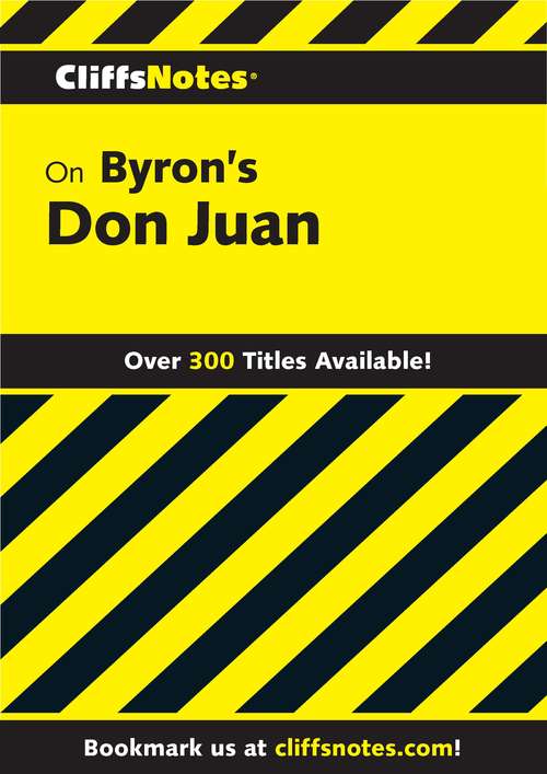 Book cover of CliffsNotes on Byron's Don Juan