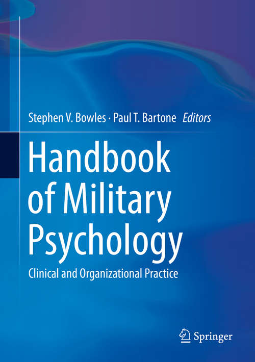 Book cover of Handbook of Military Psychology