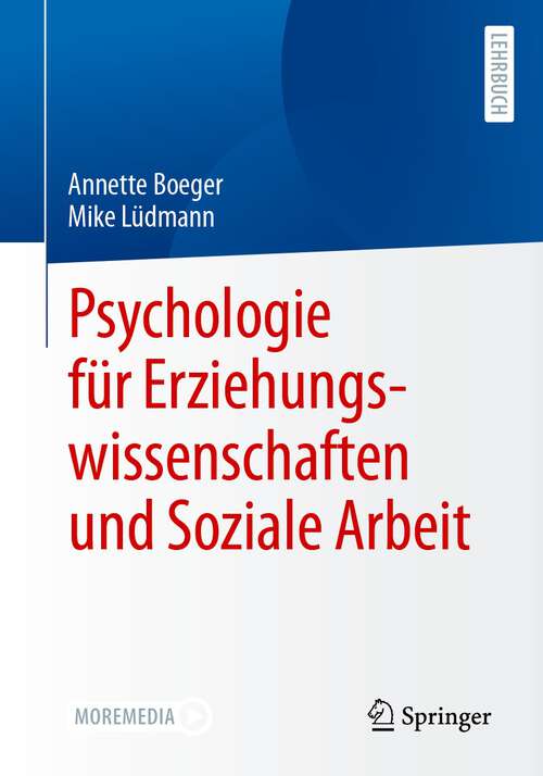 Book cover of Psychologie für Erziehungswissenschaften und Soziale Arbeit (1. Aufl. 2023)