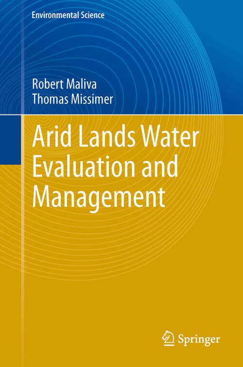 Book cover of Arid Lands Water Evaluation and Management (Environmental Science and Engineering)
