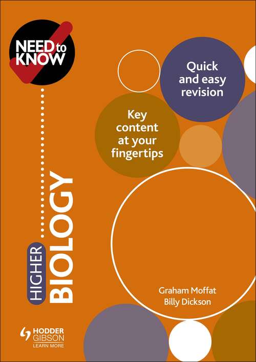 Book cover of Need to Know: Higher Biology Epub