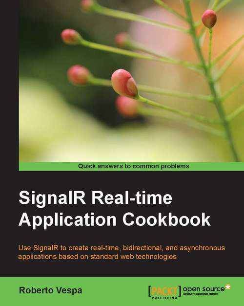 Book cover of SignalR Real-time Application Cookbook