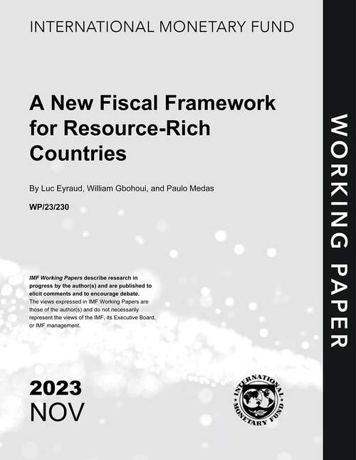 Book cover of A New Fiscal Framework for Resource-Rich Countries