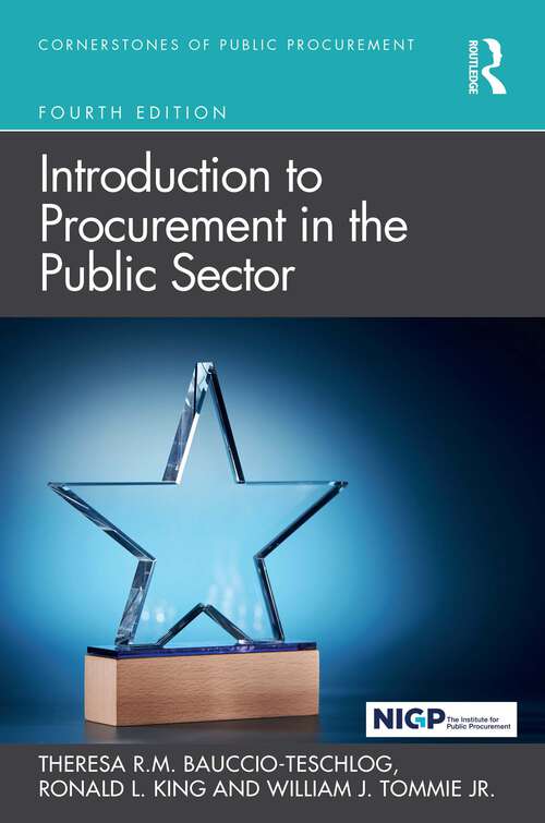 Book cover of Introduction to Procurement in the Public Sector (4) (Cornerstones of Public Procurement)
