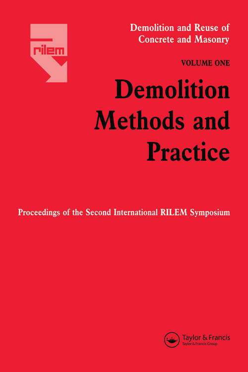 Book cover of Demolition Methods and Practice V1