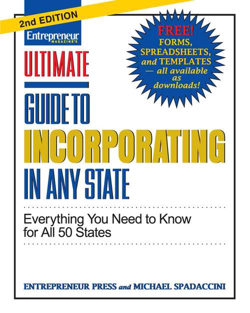 Book cover of Ultimate Guide to Incorporating In Any State