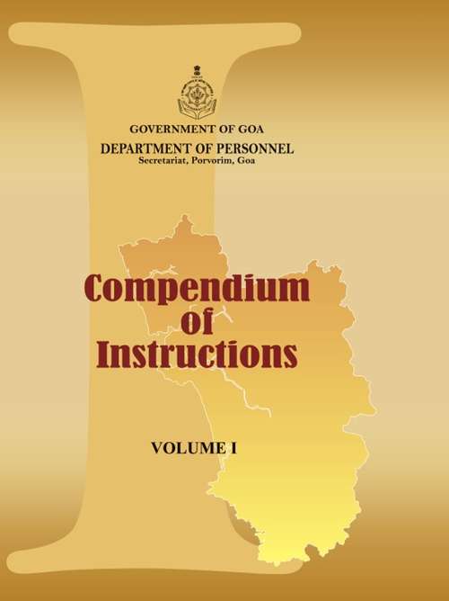 Book cover of Compendium Of Instructions Volume 1: Competitive Exam