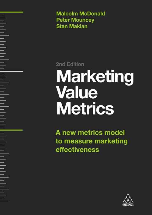 Book cover of Marketing Value Metrics