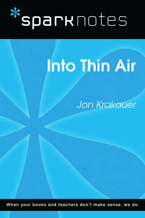 Book cover of Into Thin Air (SparkNotes Literature Guide Series)
