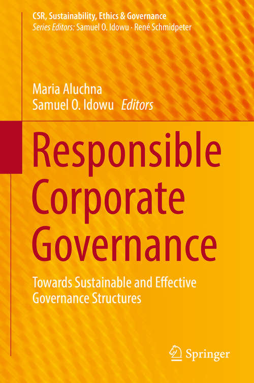Book cover of Responsible Corporate Governance