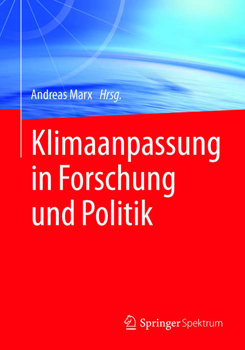 Book cover of Klimaanpassung in Forschung und Politik