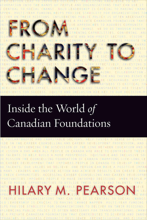 Book cover of From Charity to Change: Inside the World of Canadian Foundations