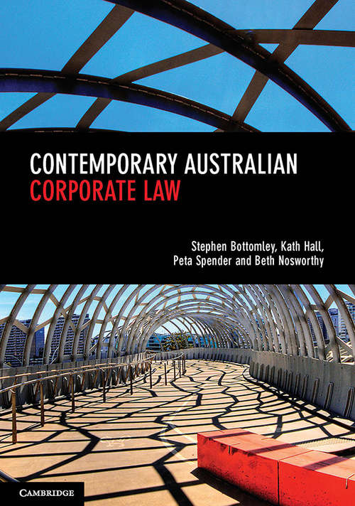 Book cover of Contemporary Australian Corporate Law
